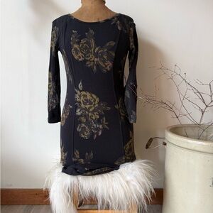 Wilfred bodycon Floral Black Dress